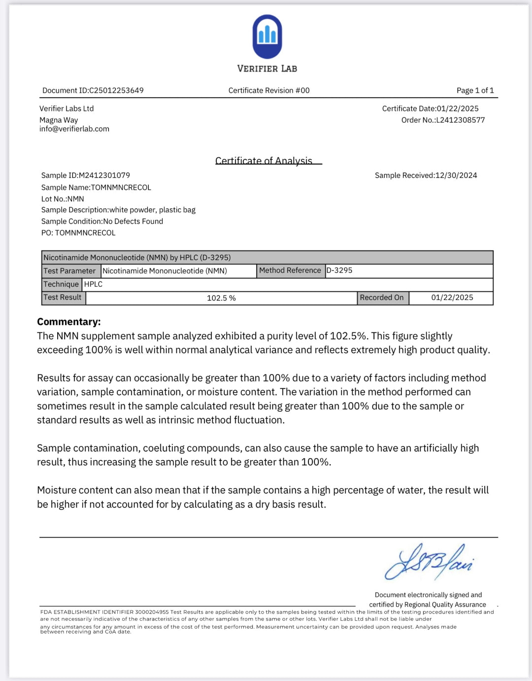 NMN Powder / Nicotinamide Mononucleotide (Pre-order now)